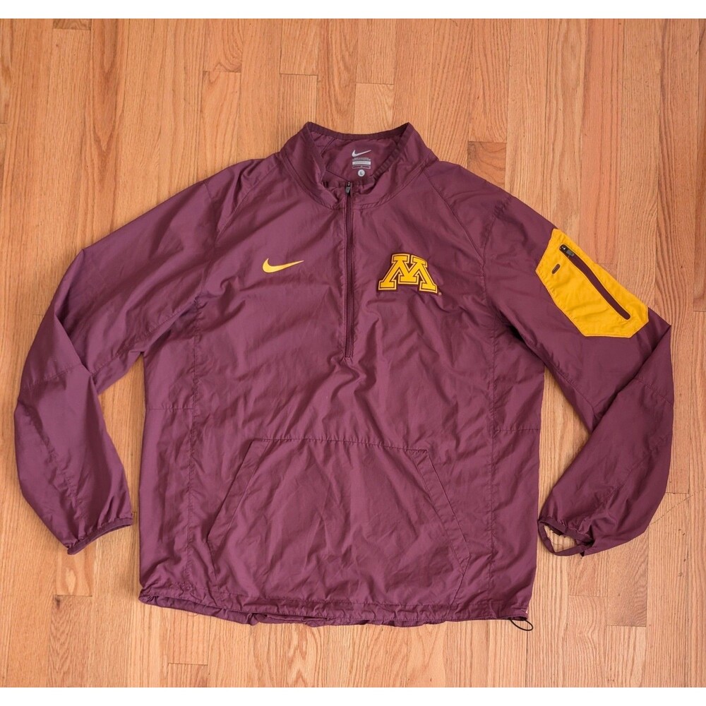 Minnesota Golden Gophers Jacket Mens Large NCAA Football Nike Dri Fit Pullover